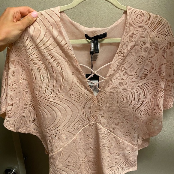 BCBG pink lace bodysuit - Picture 2 of 3